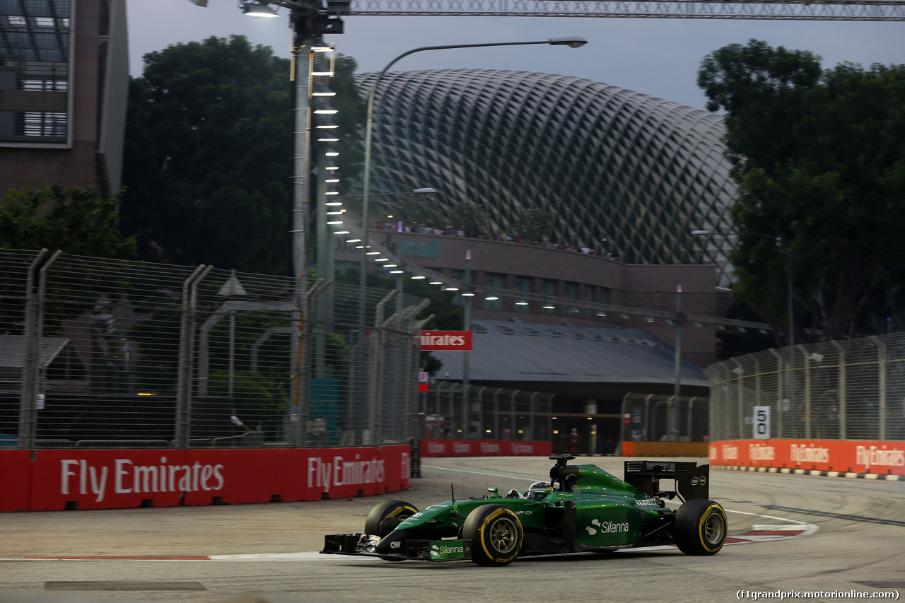 GP SINGAPORE, 20.09.2014 - Prove Libere 3, Kamui Kobayashi (JAP) Caterham F1 Team CT-04