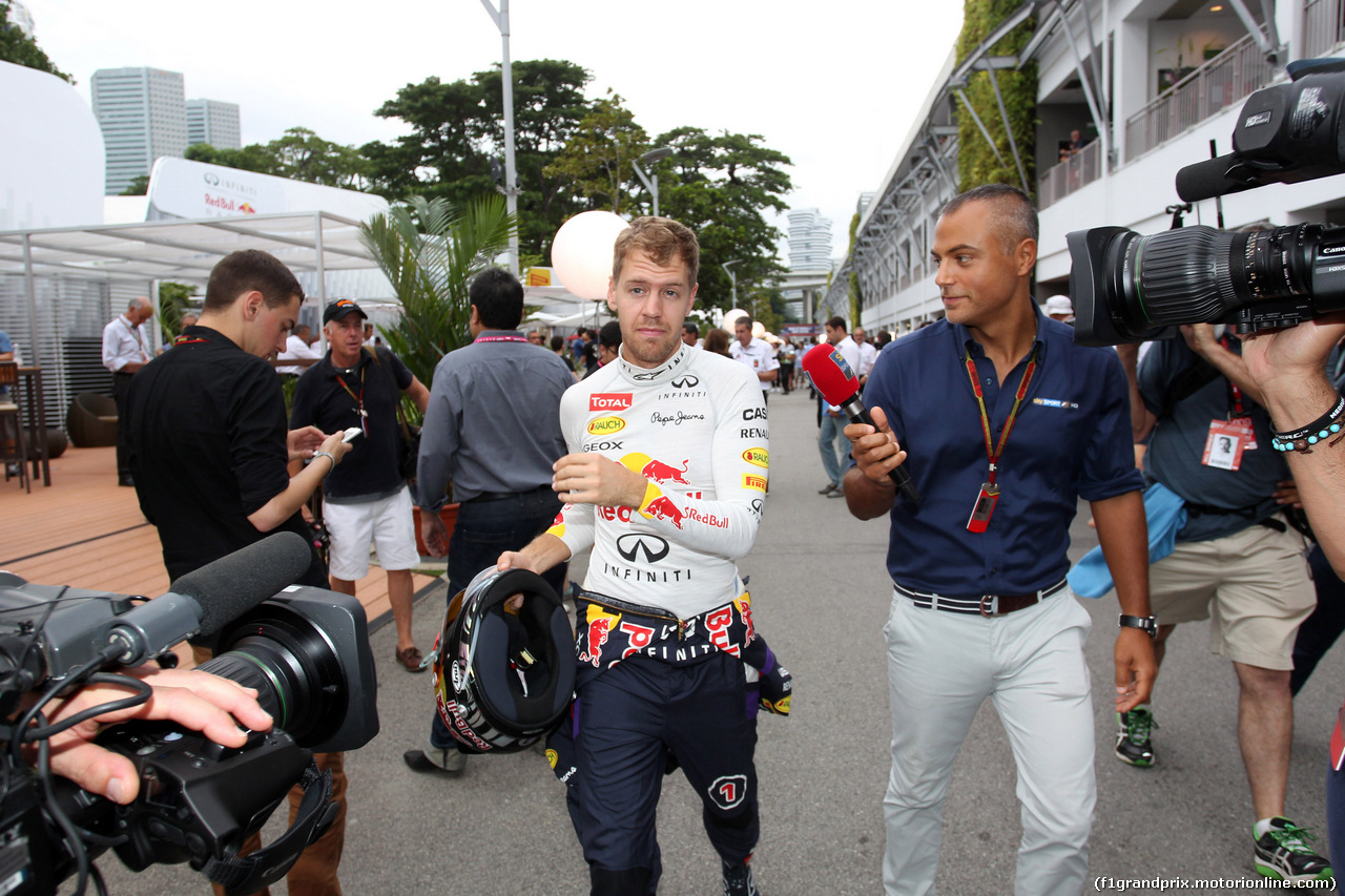 GP SINGAPORE, 20.09.2014 - Prove Libere 3, Sebastian Vettel (GER) Red Bull Racing RB10