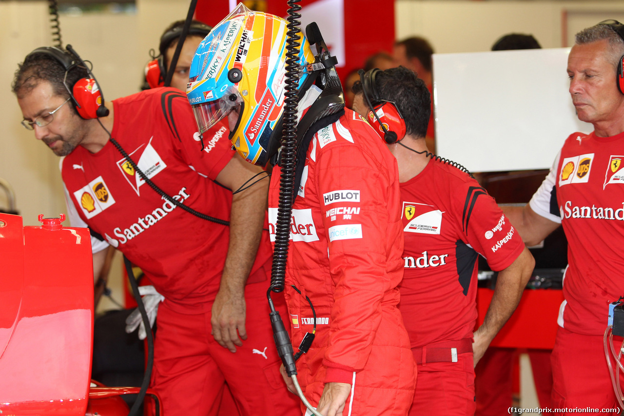 GP SINGAPORE, 20.09.2014 - Prove Libere 3, Fernando Alonso (ESP) Ferrari F14-T
