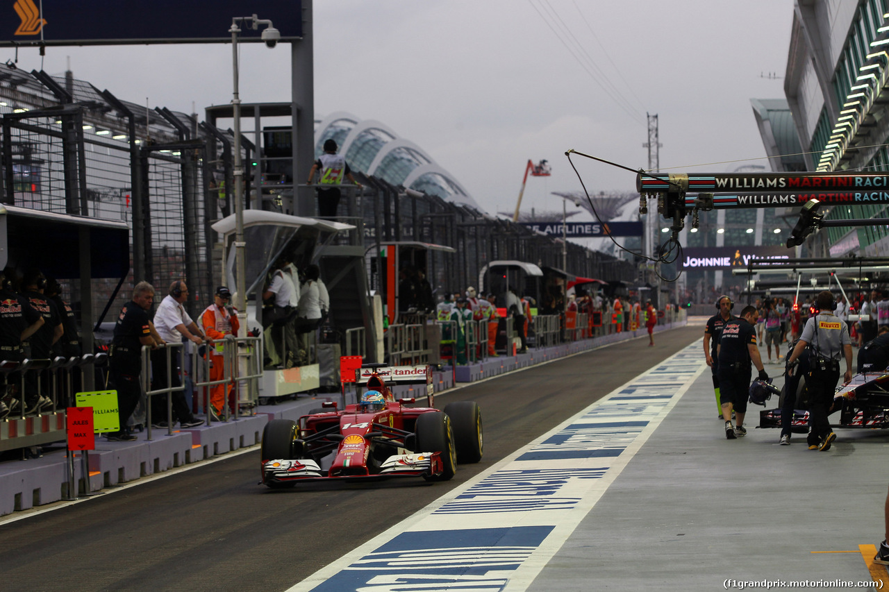 GP SINGAPORE, 20.09.2014 - Prove Libere 3, Fernando Alonso (ESP) Ferrari F14-T
