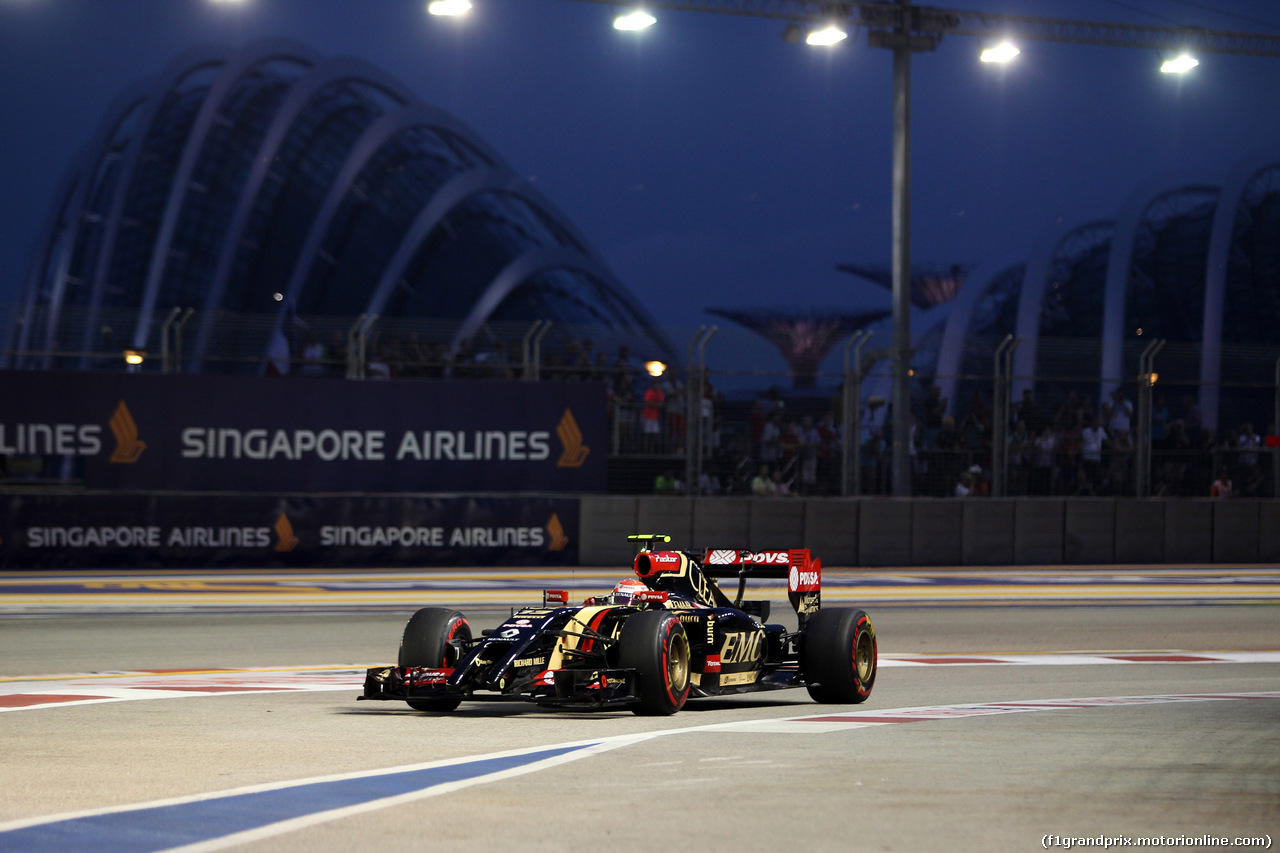 GP SINGAPORE, 20.09.2014 - Prove Libere 3, Pastor Maldonado (VEN) Lotus F1 Team E22