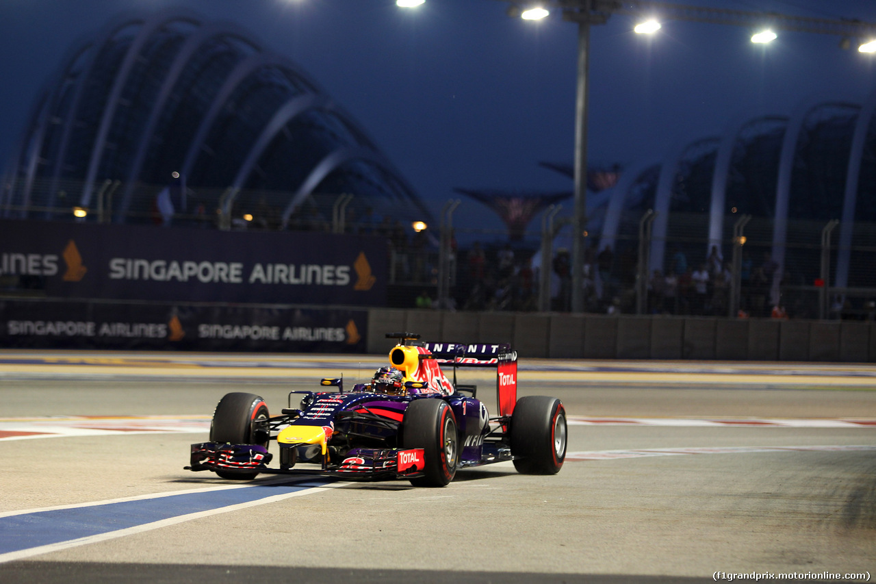 GP SINGAPORE, 20.09.2014 - Prove Libere 3, Sebastian Vettel (GER) Red Bull Racing RB10