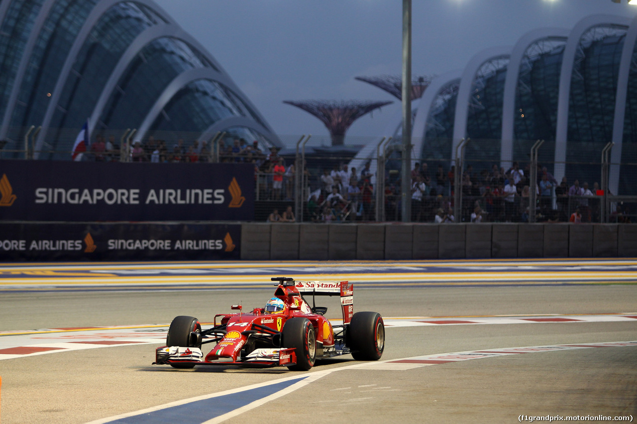 GP SINGAPORE, 20.09.2014 - Prove Libere 3, Fernando Alonso (ESP) Ferrari F14-T