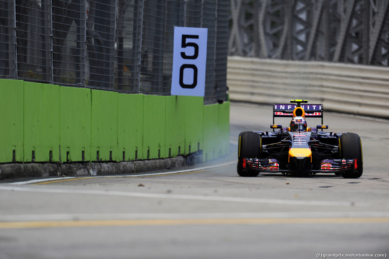GP SINGAPORE, 20.09.2014 - Prove Libere 3, Daniel Ricciardo (AUS) Red Bull Racing RB10