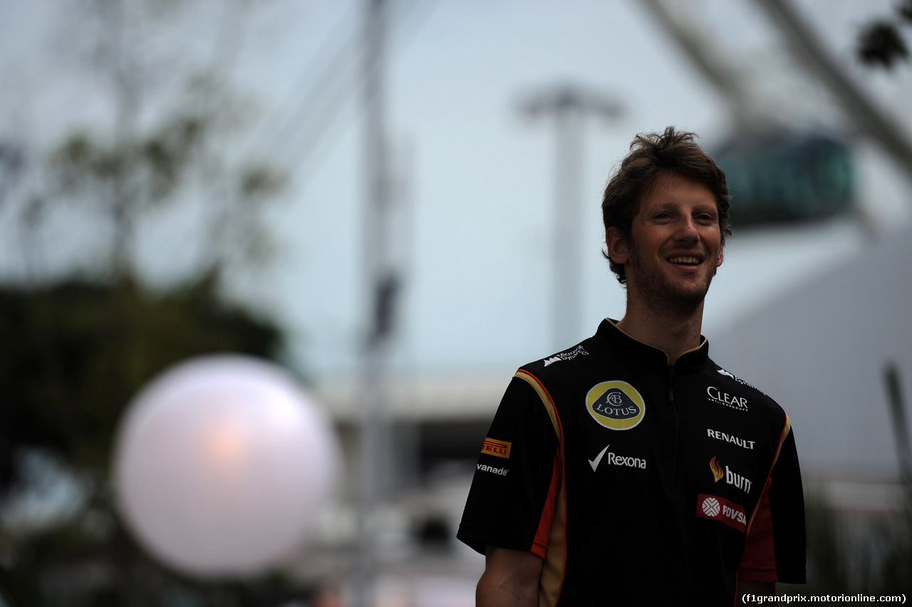 GP SINGAPORE, 20.09.2014 - Prove Libere 3, Romain Grosjean (FRA) Lotus F1 Team E22