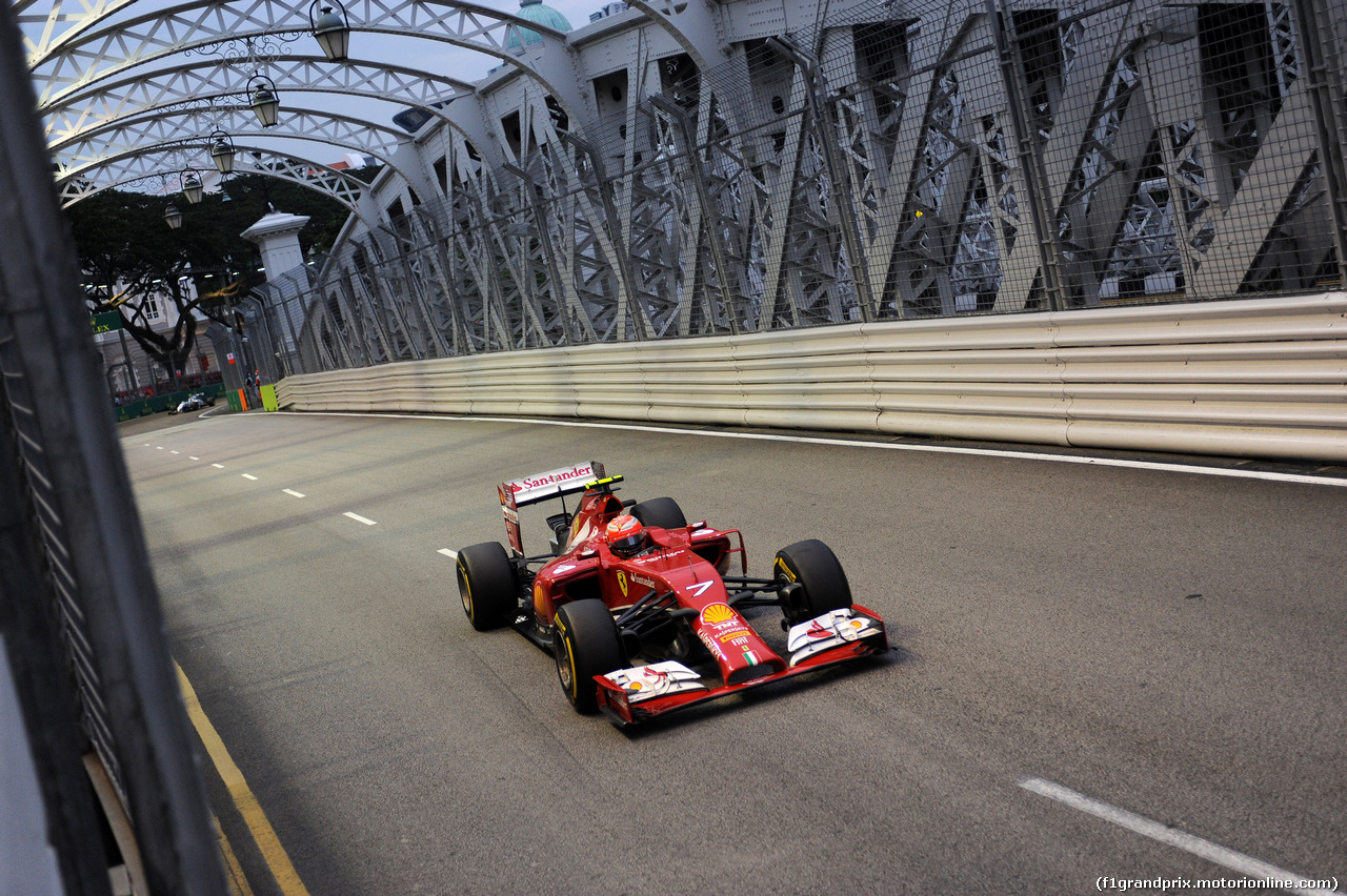 GP SINGAPORE, 20.09.2014 - Prove Libere 3, Kimi Raikkonen (FIN) Ferrari F14-T
