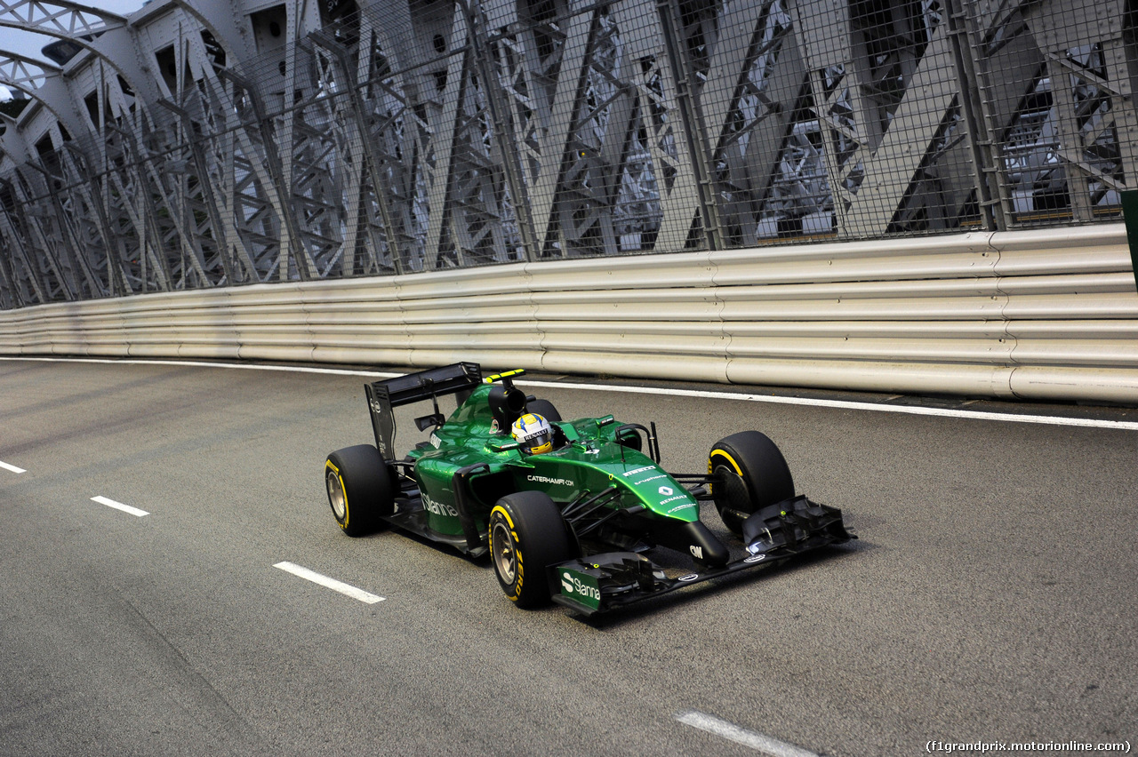 GP SINGAPORE, 20.09.2014 - Prove Libere 3, Marcus Ericsson (SUE) Caterham F1 Team CT-04