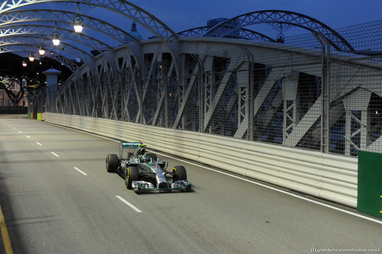 GP SINGAPORE, 20.09.2014 - Prove Libere 3, Nico Rosberg (GER) Mercedes AMG F1 W05