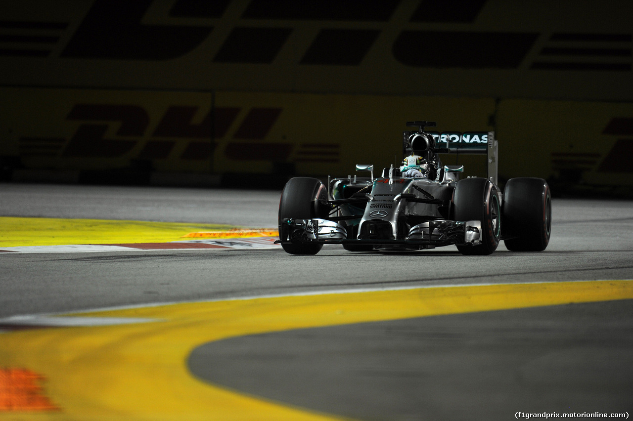 GP SINGAPORE, 20.09.2014 - Qualifiche, Lewis Hamilton (GBR) Mercedes AMG F1 W05