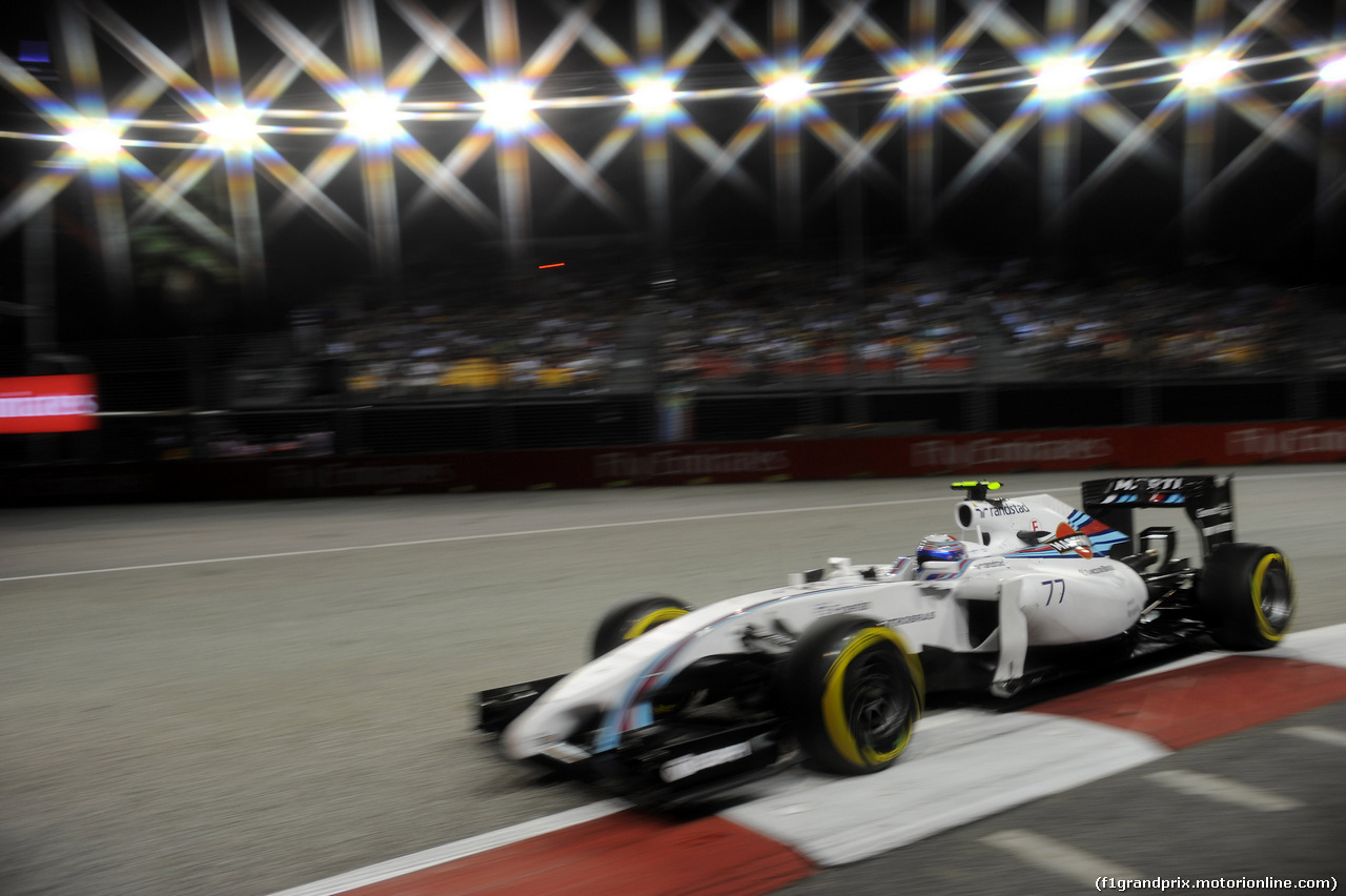 GP SINGAPORE, 20.09.2014 - Qualifiche, Valtteri Bottas (FIN) Williams F1 Team FW36