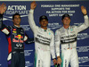 GP SINGAPORE, 20.09.2014 - Qualifiche, terzo Daniel Ricciardo (AUS) Red Bull Racing RB10, Lewis Hamilton (GBR) Mercedes AMG F1 W05 pole position e secondo Nico Rosberg (GER) Mercedes AMG F1 W05