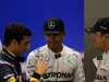 GP SINGAPORE, 20.09.2014 - Qualifiche, terzo Daniel Ricciardo (AUS) Red Bull Racing RB10, Lewis Hamilton (GBR) Mercedes AMG F1 W05 pole position e secondo Nico Rosberg (GER) Mercedes AMG F1 W05