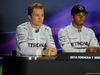 GP SINGAPORE, 20.09.2014 - Qualifiche, Conferenza Stampa, Nico Rosberg (GER) Mercedes AMG F1 W05 e Lewis Hamilton (GBR) Mercedes AMG F1 W05