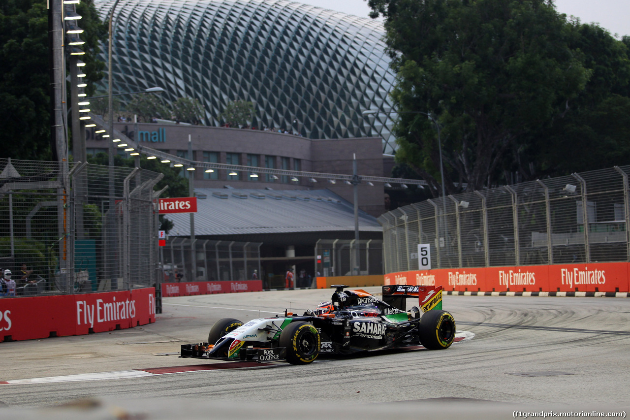 GP SINGAPORE, 19.09.2014- Prove Libere 1, Nico Hulkenberg (GER) Sahara Force India F1 VJM07