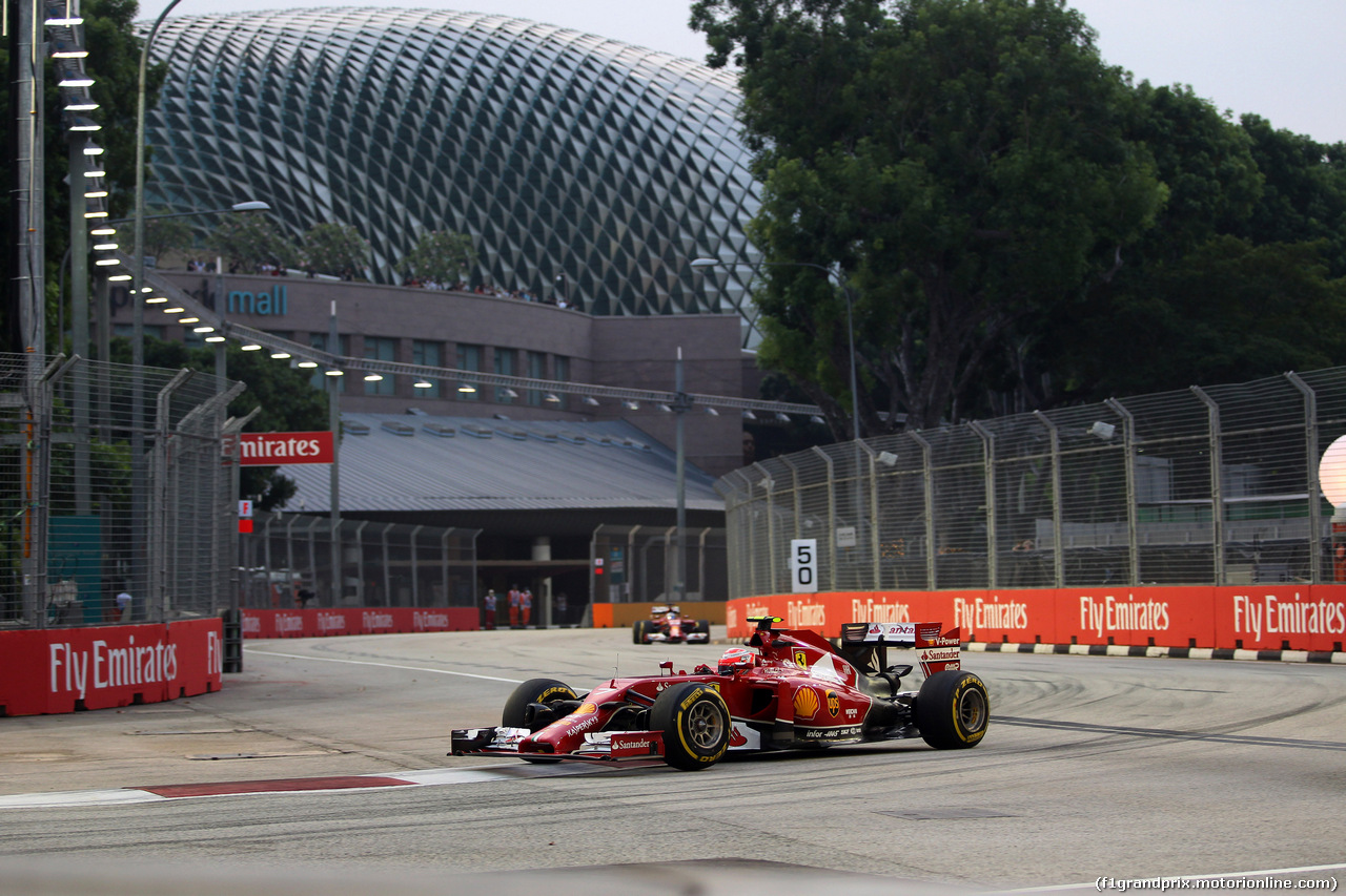 GP SINGAPORE, 19.09.2014- Prove Libere 1, Kimi Raikkonen (FIN) Ferrari F14-T