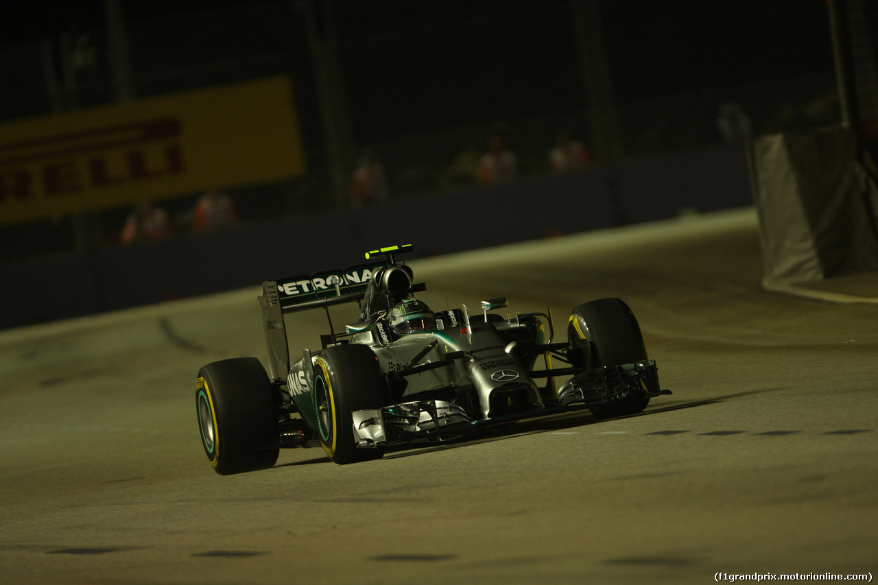 GP SINGAPORE, 19.09.2014- Prove Libere 2, Nico Rosberg (GER) Mercedes AMG F1 W05
