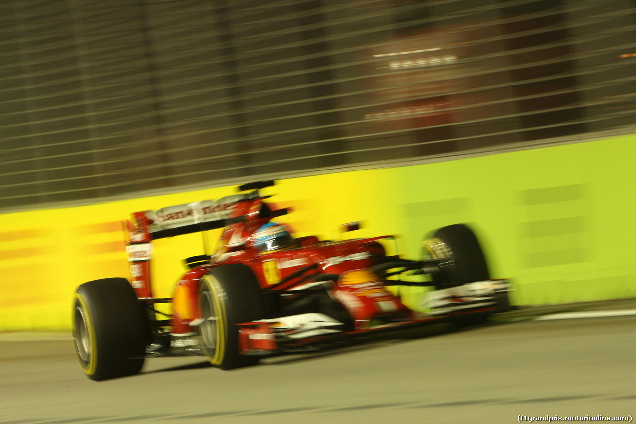 GP SINGAPORE, 19.09.2014- Prove Libere 2, Fernando Alonso (ESP) Ferrari F14-T
