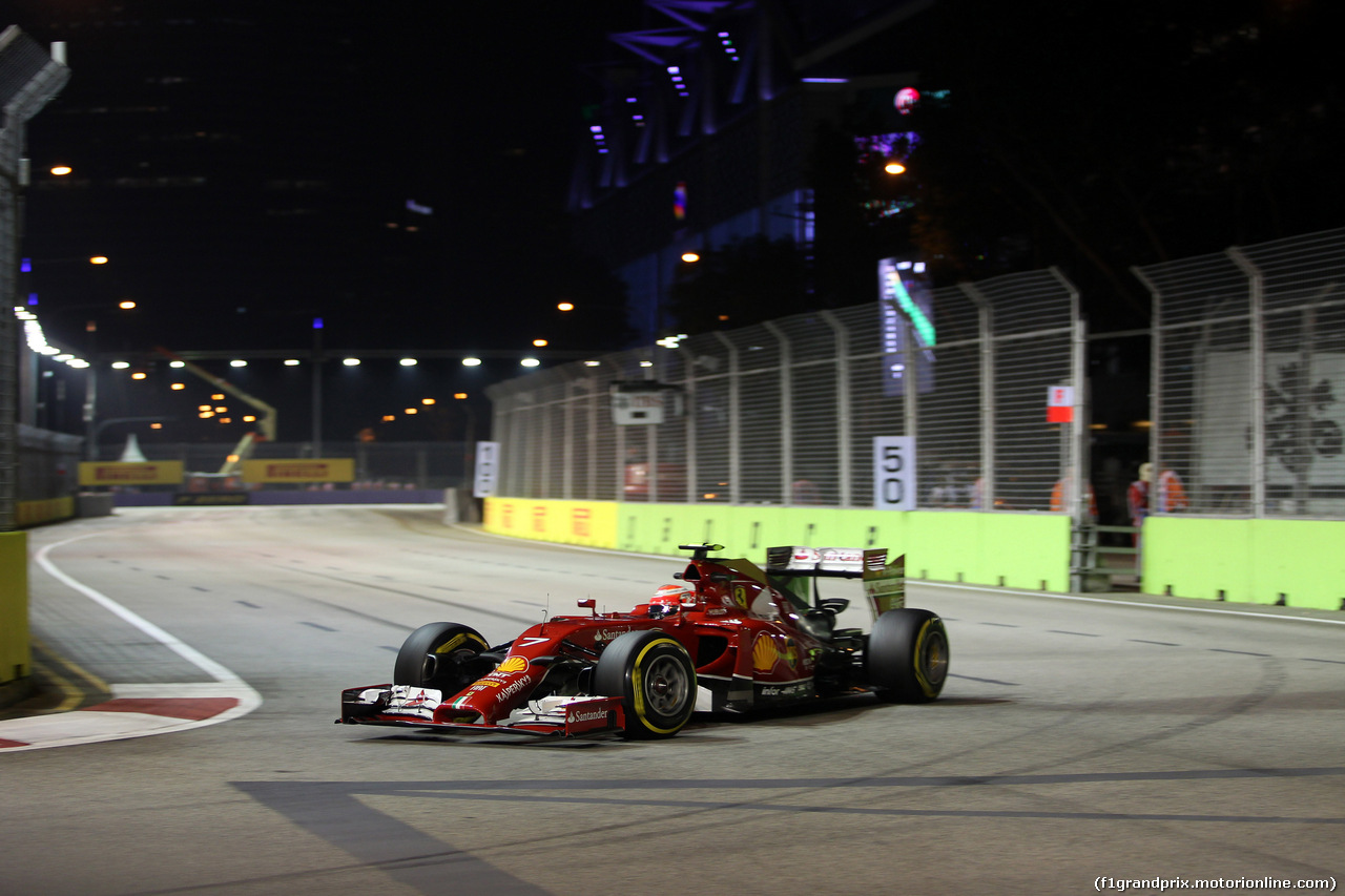 GP SINGAPORE, 19.09.2014- Prove Libere 2, Kimi Raikkonen (FIN) Ferrari F14-T