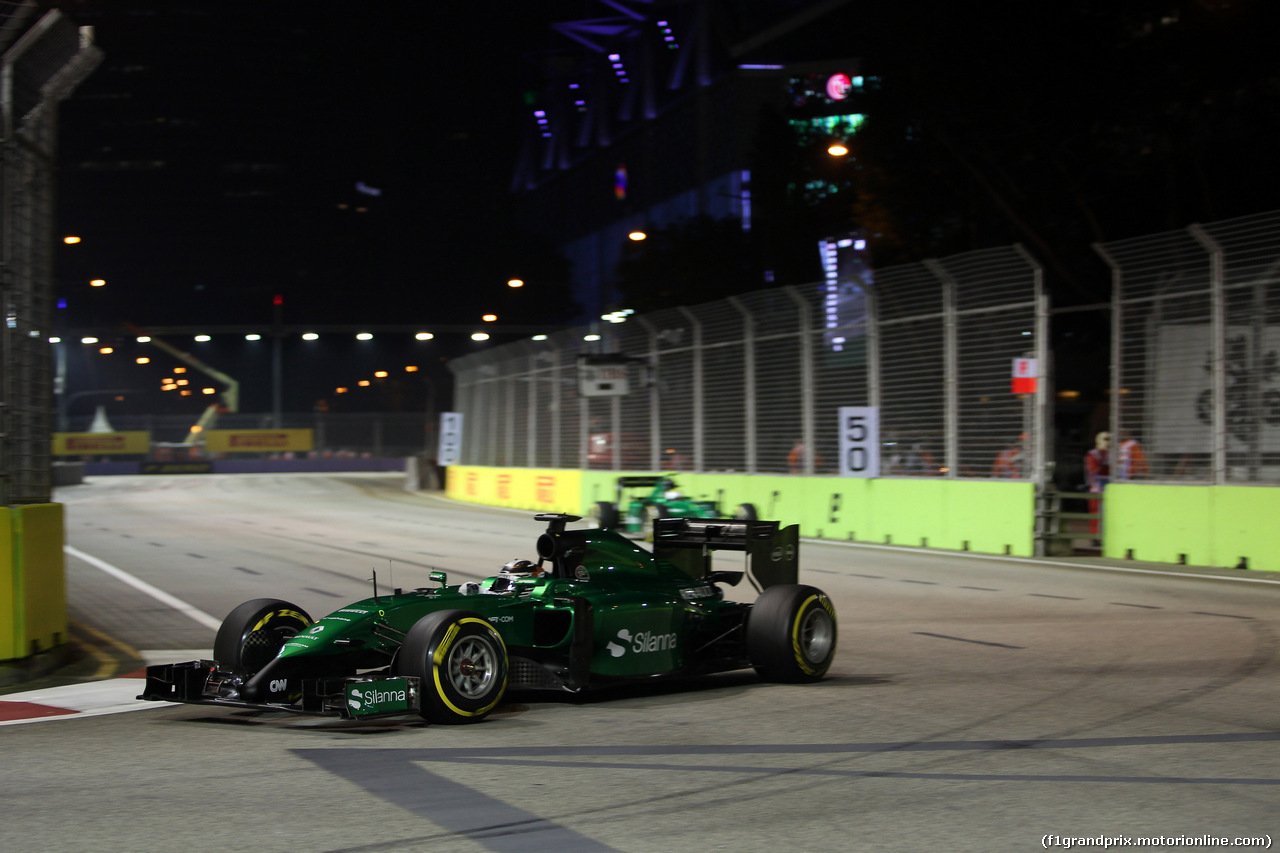 GP SINGAPORE, 19.09.2014- Prove Libere 2, Kamui Kobayashi (JAP) Caterham F1 Team CT-04