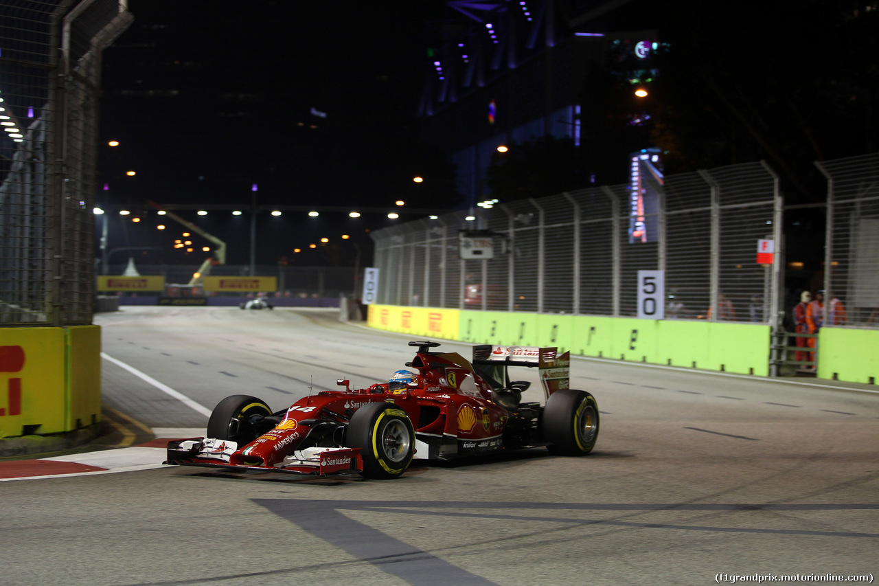 GP SINGAPORE, 19.09.2014- Prove Libere 2, Fernando Alonso (ESP) Ferrari F14-T