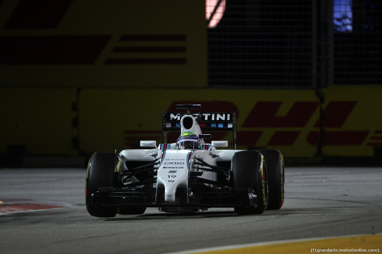 GP SINGAPORE, 19.09.2014- Prove Libere 2, Felipe Massa (BRA) Williams F1 Team FW36