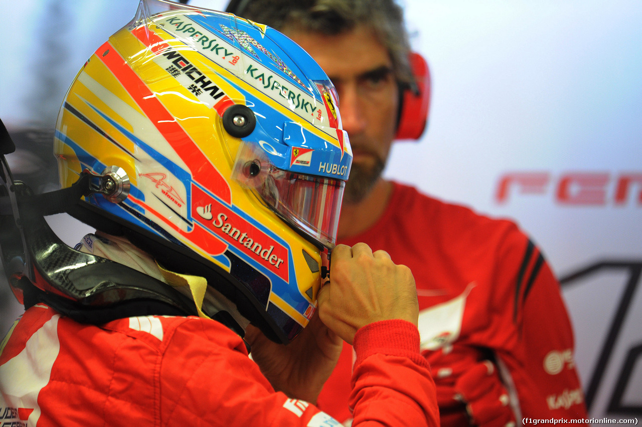 GP SINGAPORE, 19.09.2014- Prove Libere 2, Fernando Alonso (ESP) Ferrari F14-T