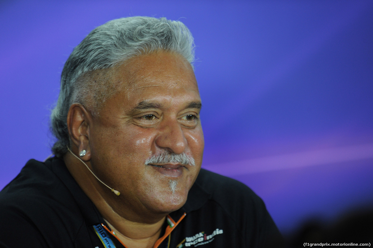 GP SINGAPORE, 19.09.2014- Conferenza Stampa, Vijay Mallya (IND), Chairman e Managine Director Force India