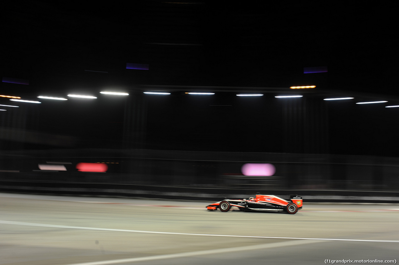 GP SINGAPORE, 19.09.2014- Prove Libere 2, Jules Bianchi (FRA) Marussia F1 Team MR03
