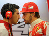 GP SINGAPORE, 19.09.2014- Free Practice 2, Andrea Stella (ITA) Ferrari race Engineer e Fernando Alonso (ESP) Ferrari F14-T