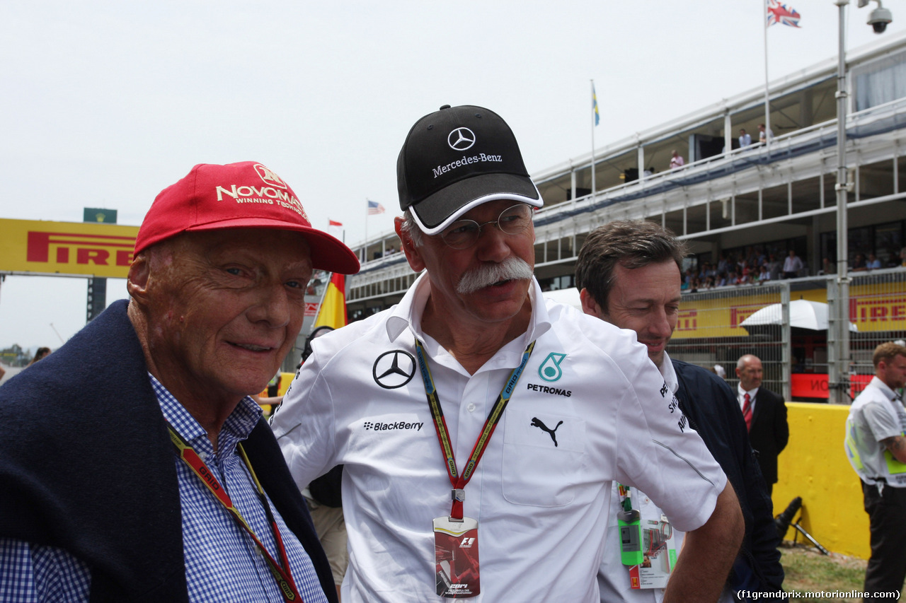 GP SPAGNA, 11.05.2014- Nikki Lauda (AU), Mercedes e Dr. Dieter Zetsche, Chairman of Daimler