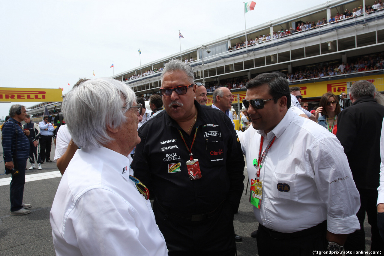 GP SPAGNA, 11.05.2014- Bernie Ecclestone (GBR), President e CEO of FOM e Vijay Mallya (IND), Chairman e Managine Director Force India
