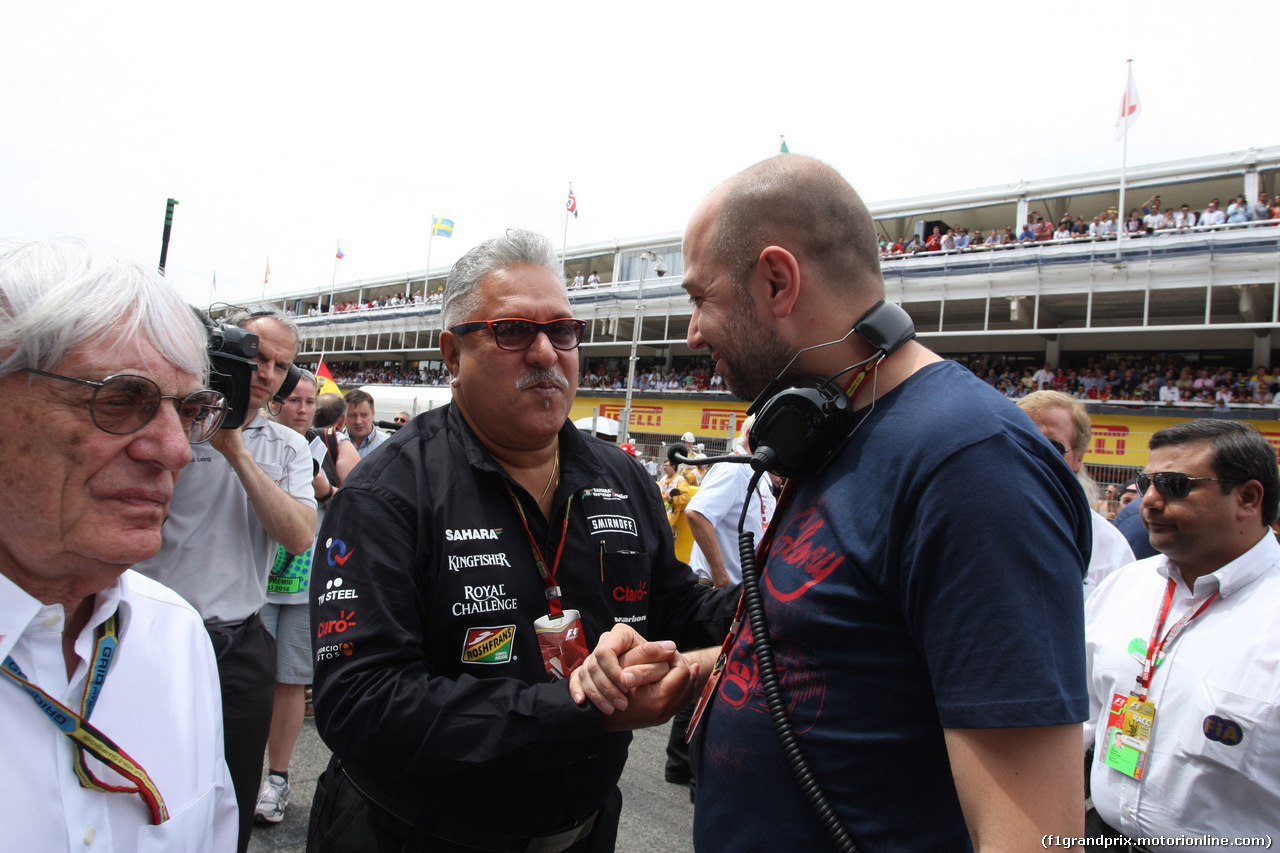 GP SPAGNA, 11.05.2014- Vijay Mallya (IND), Chairman e Managine Director Force India e Gerard Lopez (FRA) Lotus F1 Team Principal