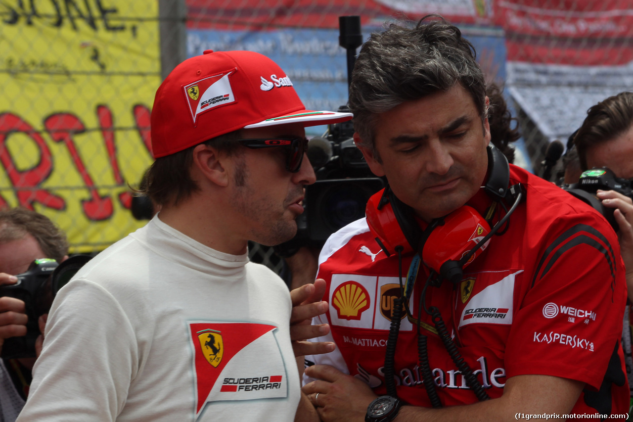 GP SPAGNA, 11.05.2014- Fernando Alonso (ESP) Ferrari F14-T e Marco Mattiacci (ITA) Team Principal, Ferrari