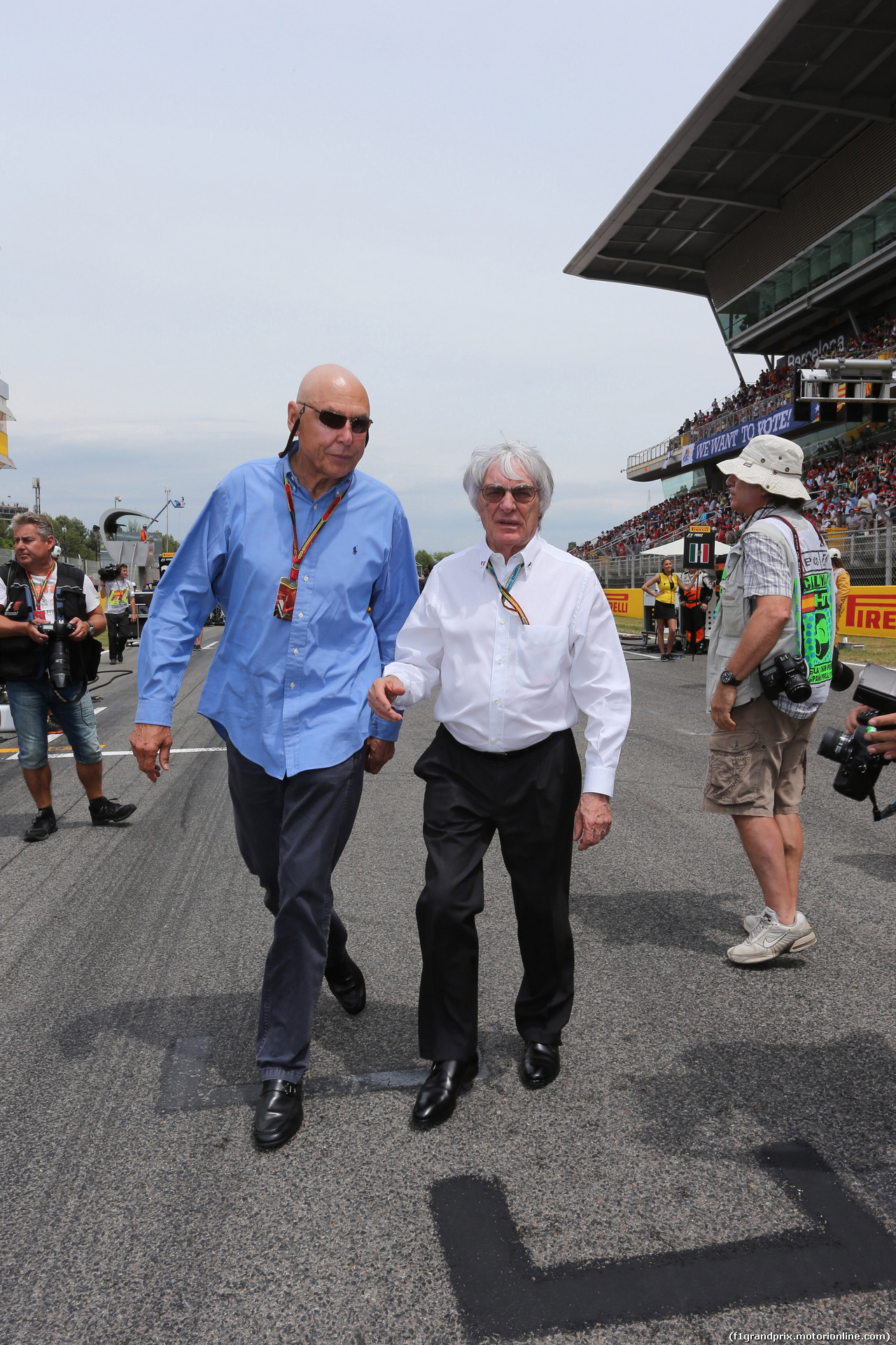 GP SPAGNA, 11.05.2014-  Gara, Peter Brabeck-Letmathe (AUT) Formula One Chairman e Bernie Ecclestone (GBR), President e CEO of FOM