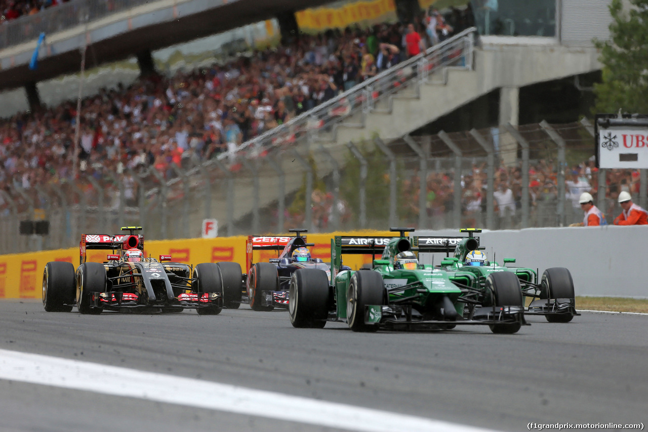 GP SPAGNA, 11.05.2014-  Gara, Kamui Kobayashi (JAP) Caterham F1 Team CT-04 e Marcus Ericsson (SUE) Caterham F1 Team CT-04