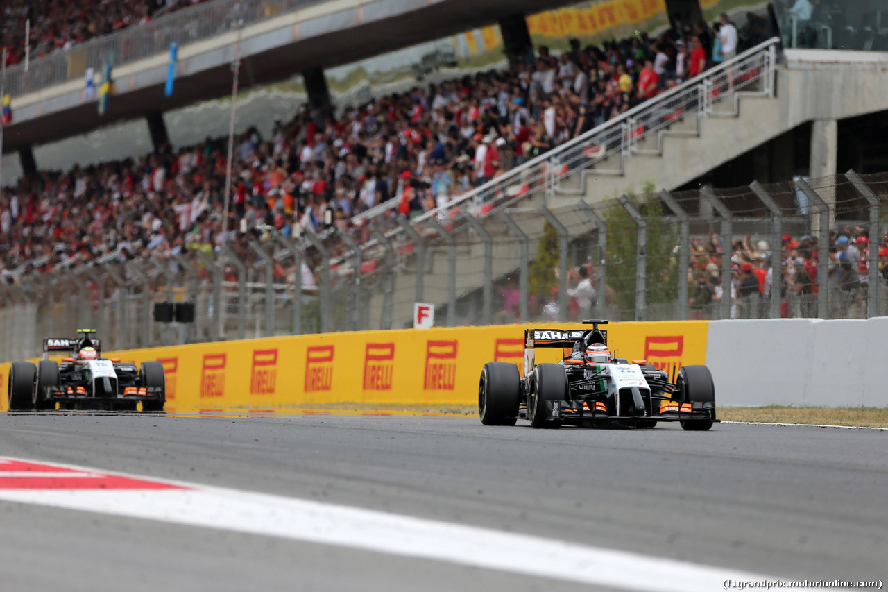 GP SPAGNA, 11.05.2014-  Gara, Nico Hulkenberg (GER) Sahara Force India F1 VJM07