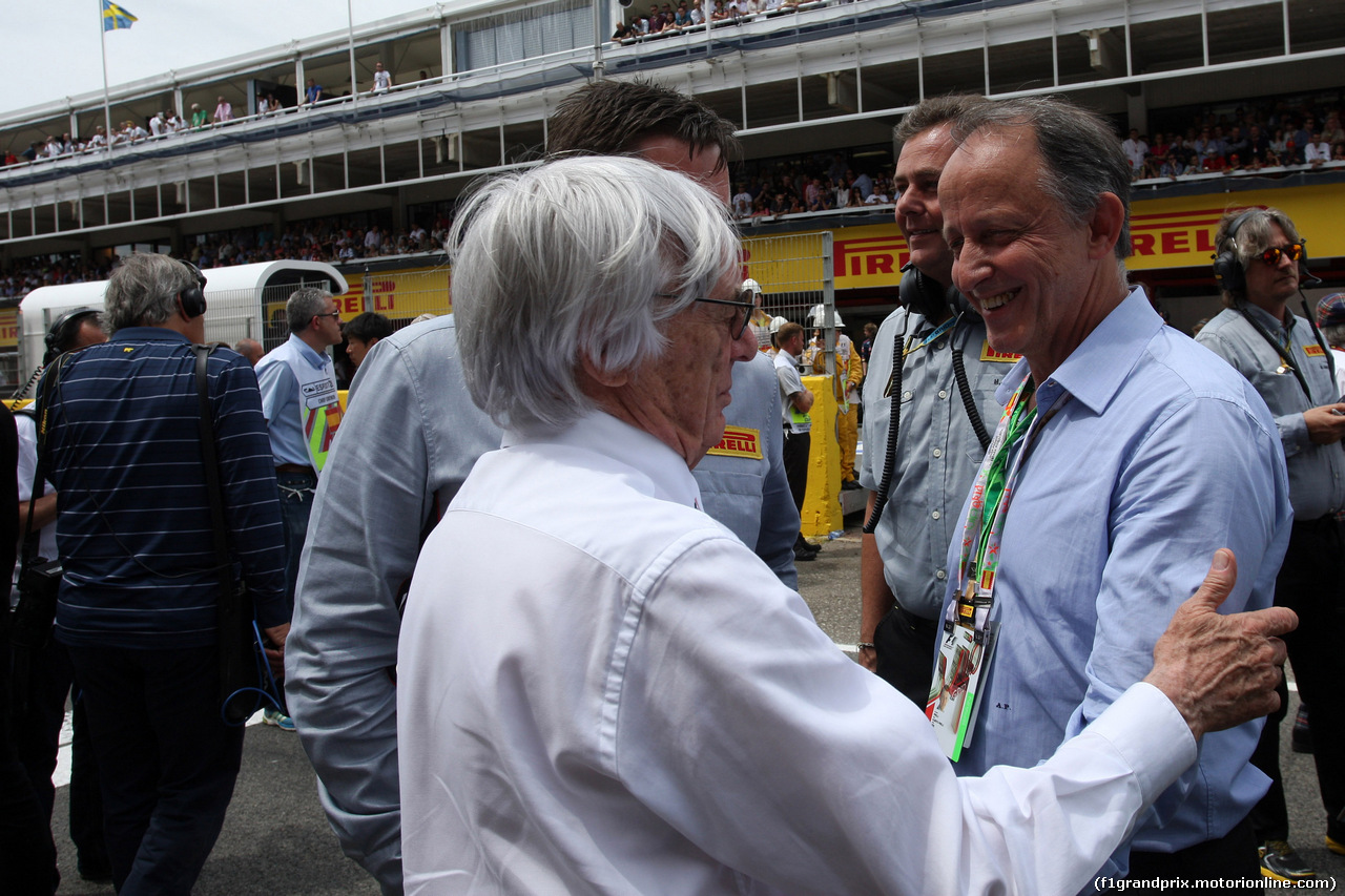 GP SPAGNA, 11.05.2014-  Gara, Bernie Ecclestone (GBR), President e CEO of FOM e Alberto Pirelli (ITA) Pirelli Deputy Chairman