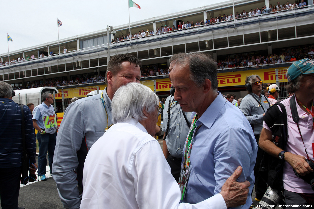 GP SPAGNA, 11.05.2014-  Gara, Bernie Ecclestone (GBR), President e CEO of FOM e Alberto Pirelli (ITA) Pirelli Deputy Chairman