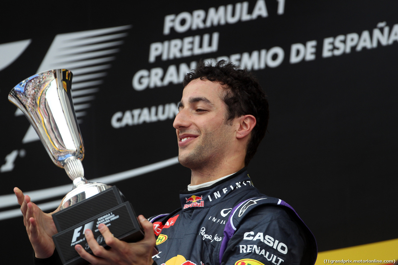 GP SPAGNA, 11.05.2014-  Gara, terzo Daniel Ricciardo (AUS) Red Bull Racing RB10