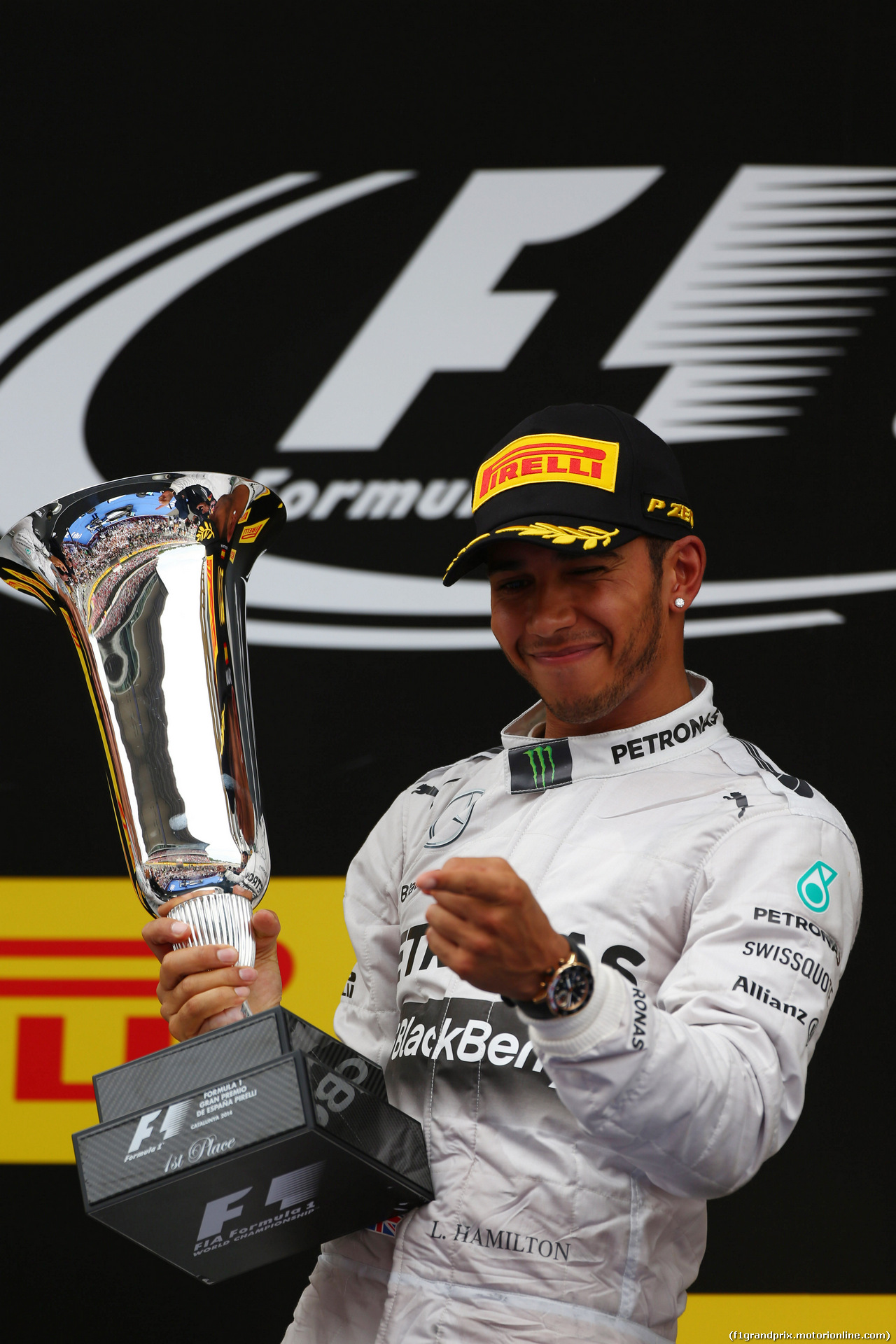 GP SPAGNA, 11.05.2014-  Gara, Lewis Hamilton (GBR) Mercedes AMG F1 W05 vincitore