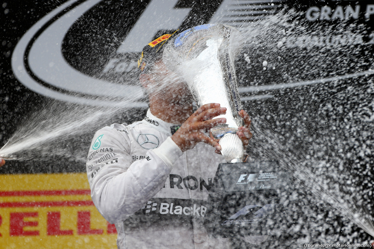 GP SPAGNA, 11.05.2014-  Gara, Lewis Hamilton (GBR) Mercedes AMG F1 W05 vincitore