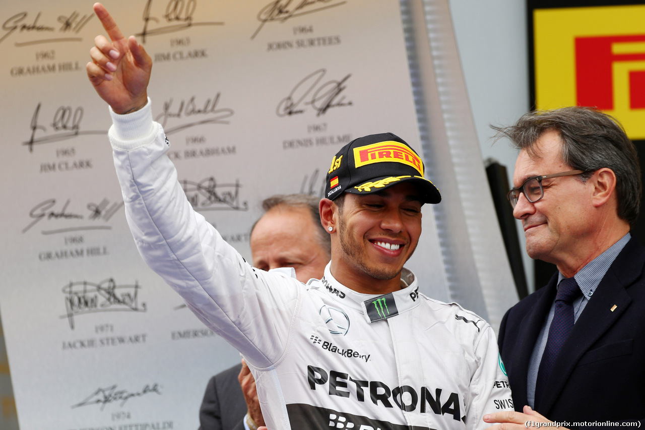 GP SPAGNA, 11.05.2014-  Gara, Lewis Hamilton (GBR) Mercedes AMG F1 W05vincitore