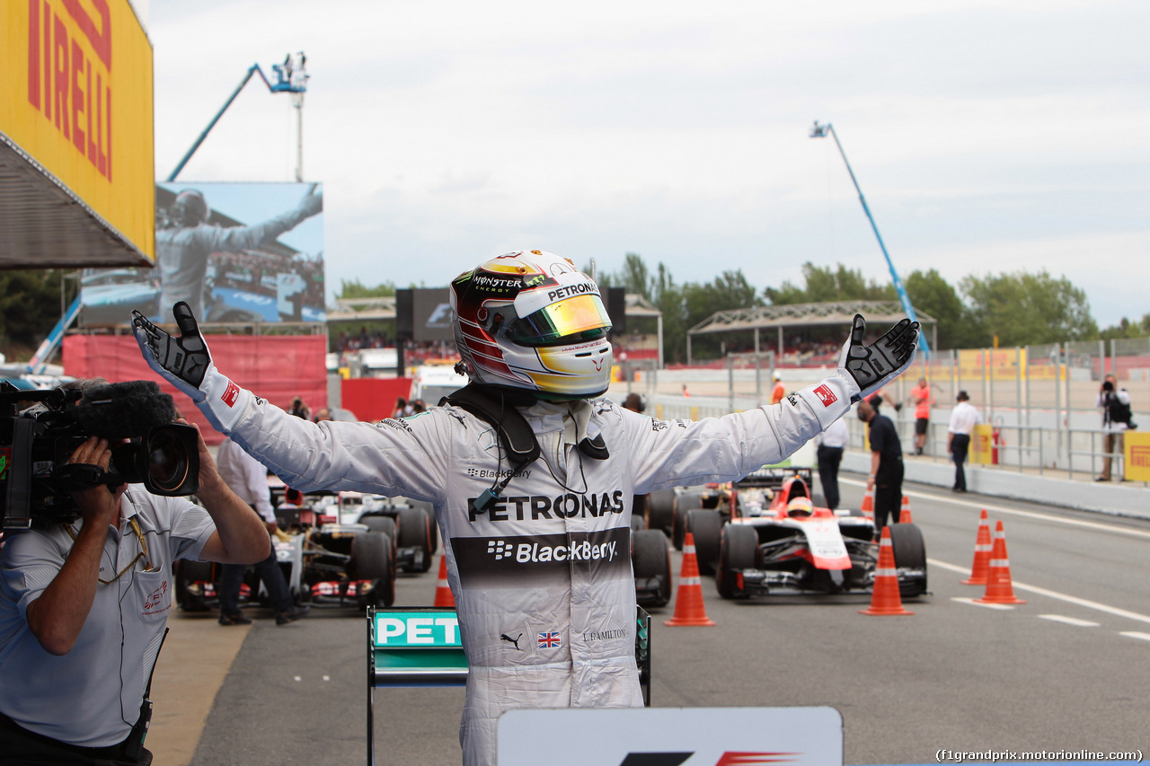 GP SPAGNA, 11.05.2014-  Gara, Lewis Hamilton (GBR) Mercedes AMG F1 W05 vincitore