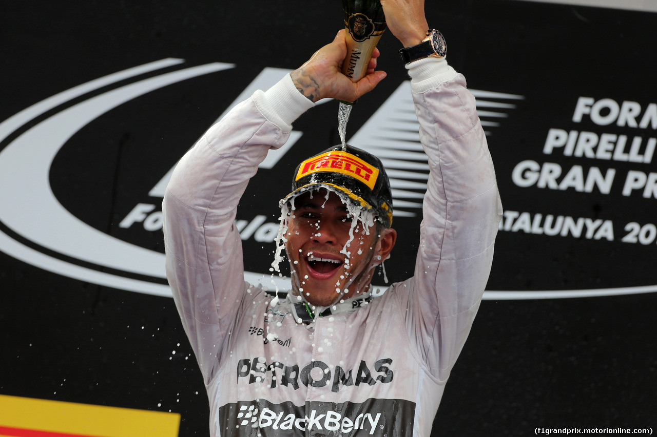 GP SPAGNA, 11.05.2014-  Gara, Lewis Hamilton (GBR) Mercedes AMG F1 W05 vincitore