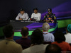 GP SPAGNA, 11.05.2014-  Gara, Conferenza Stampa, Nico Rosberg (GER) Mercedes AMG F1 W05, Lewis Hamilton (GBR) Mercedes AMG F1 W05 e Daniel Ricciardo (AUS) Red Bull Racing RB10