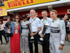 GP SPAGNA, 11.05.2014-  Gara, Festeggiamenti, Lewis Hamilton (GBR) Mercedes AMG F1 W05 vincitore, Dr. Dieter Zetsche, Chairman of Daimler e Nico Rosberg (GER) Mercedes AMG F1 W05