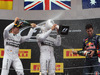 GP SPAGNA, 11.05.2014-  Gara, 1st position Lewis Hamilton (GBR) Mercedes AMG F1 W05, secondo Nico Rosberg (GER) Mercedes AMG F1 W05 e terzo Daniel Ricciardo (AUS) Red Bull Racing RB10