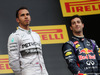 GP SPAGNA, 11.05.2014-  Gara, Lewis Hamilton (GBR) Mercedes AMG F1 W05 vincitore e terzo Daniel Ricciardo (AUS) Red Bull Racing RB10