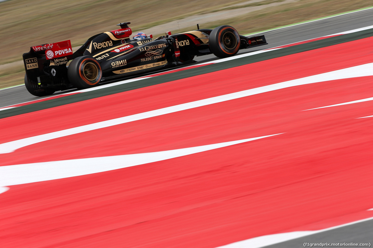 GP SPAGNA, 10.05.2014- Prove Libere 3, Romain Grosjean (FRA) Lotus F1 Team E22