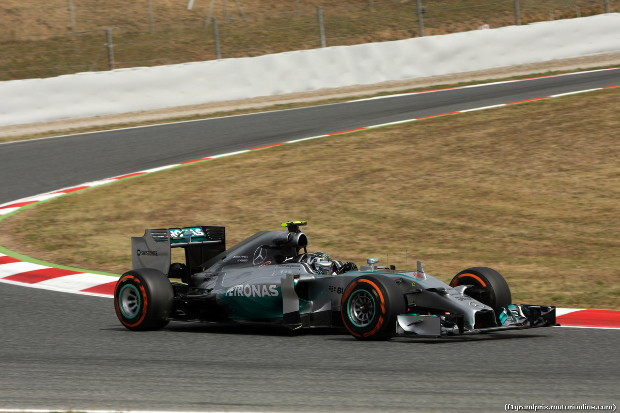GP SPAGNA, 10.05.2014- Prove Libere 3,Nico Rosberg (GER) Mercedes AMG F1 W05